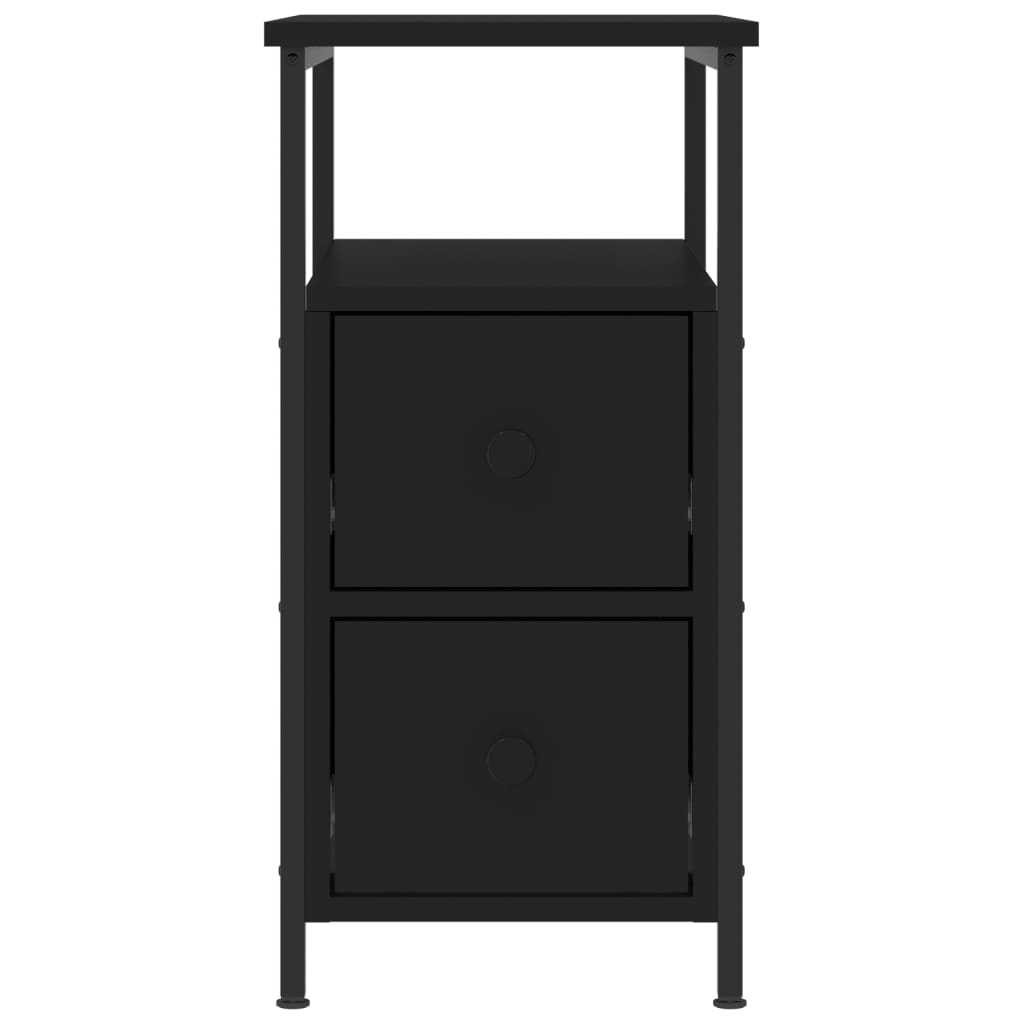 vidaXL Bedside Cabinets 2 pcs Black 30x60x60 cm Engineered Wood