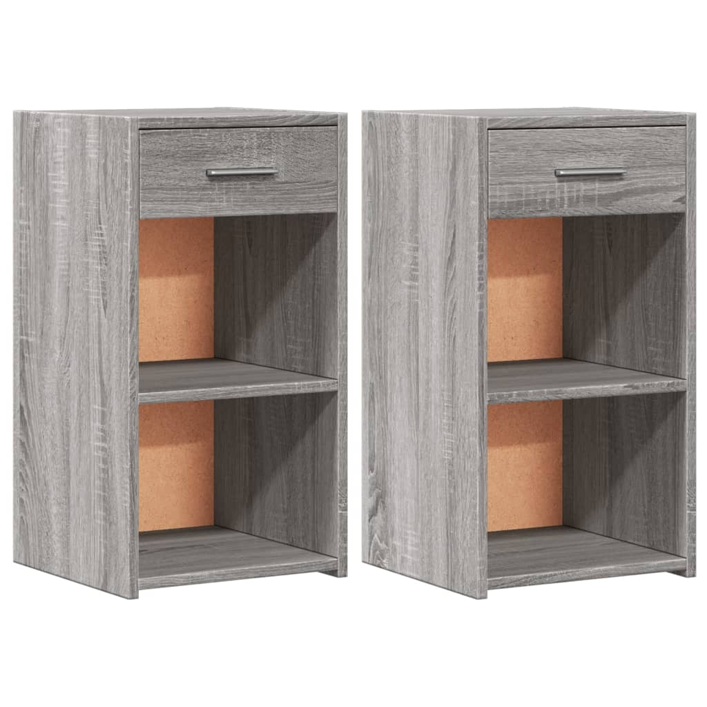 vidaXL Bedside Cabinets 2 pcs Grey Sonoma 35x34x65 cm Engineered Wood