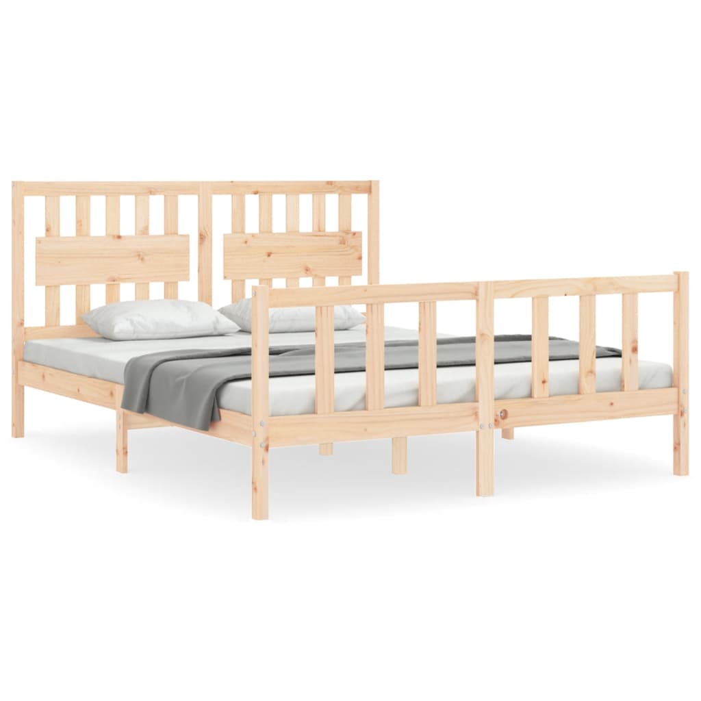 vidaXL Bed Frame without Mattress 160x200 cm Solid Wood Pine