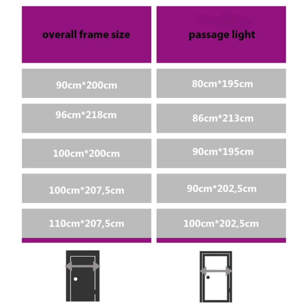 vidaXL Front Door Anthracite 110x207.5 cm Aluminium