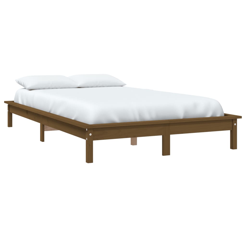 vidaXL Bed Frame without Mattress Honey Brown Super King Size Solid Wood