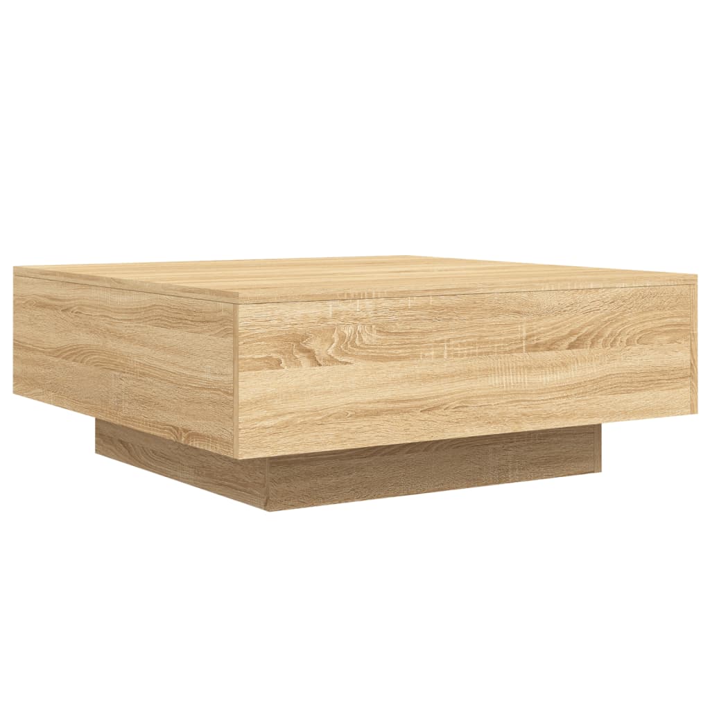 vidaXL Coffee Table Sonoma Oak 80x80x31 cm Engineered Wood