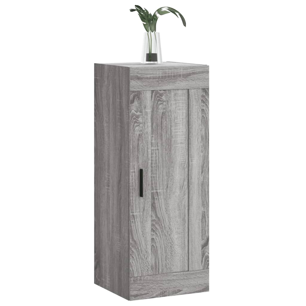 vidaXL Wall Mounted Cabinet Grey Sonoma 34.5x34x90 cm Engineered Wood