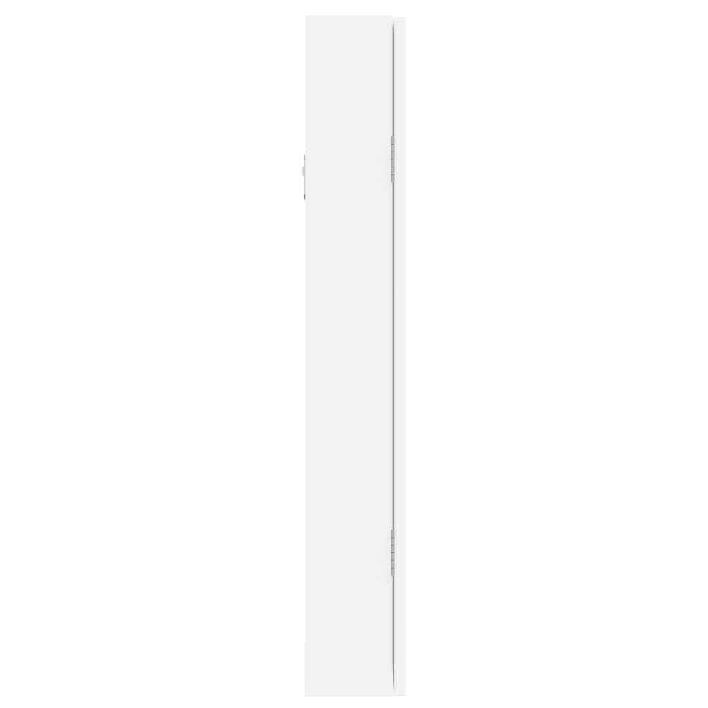 vidaXL Mirror Jewellery Cabinet Wall Mounted White 37.5x10x67 cm