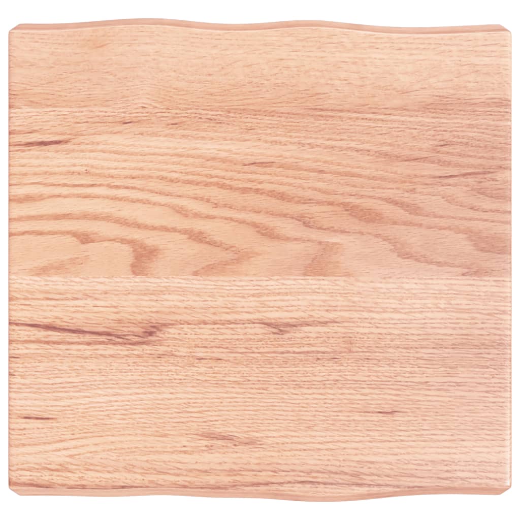 vidaXL Table Top Light Brown 40x40x(2-6) cm Treated Solid Wood Live Edge