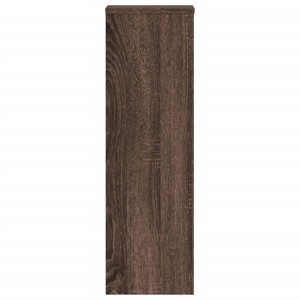 vidaXL Plant Stand 2pcs Brown Oak 25x25x80 cm Engineered Wood