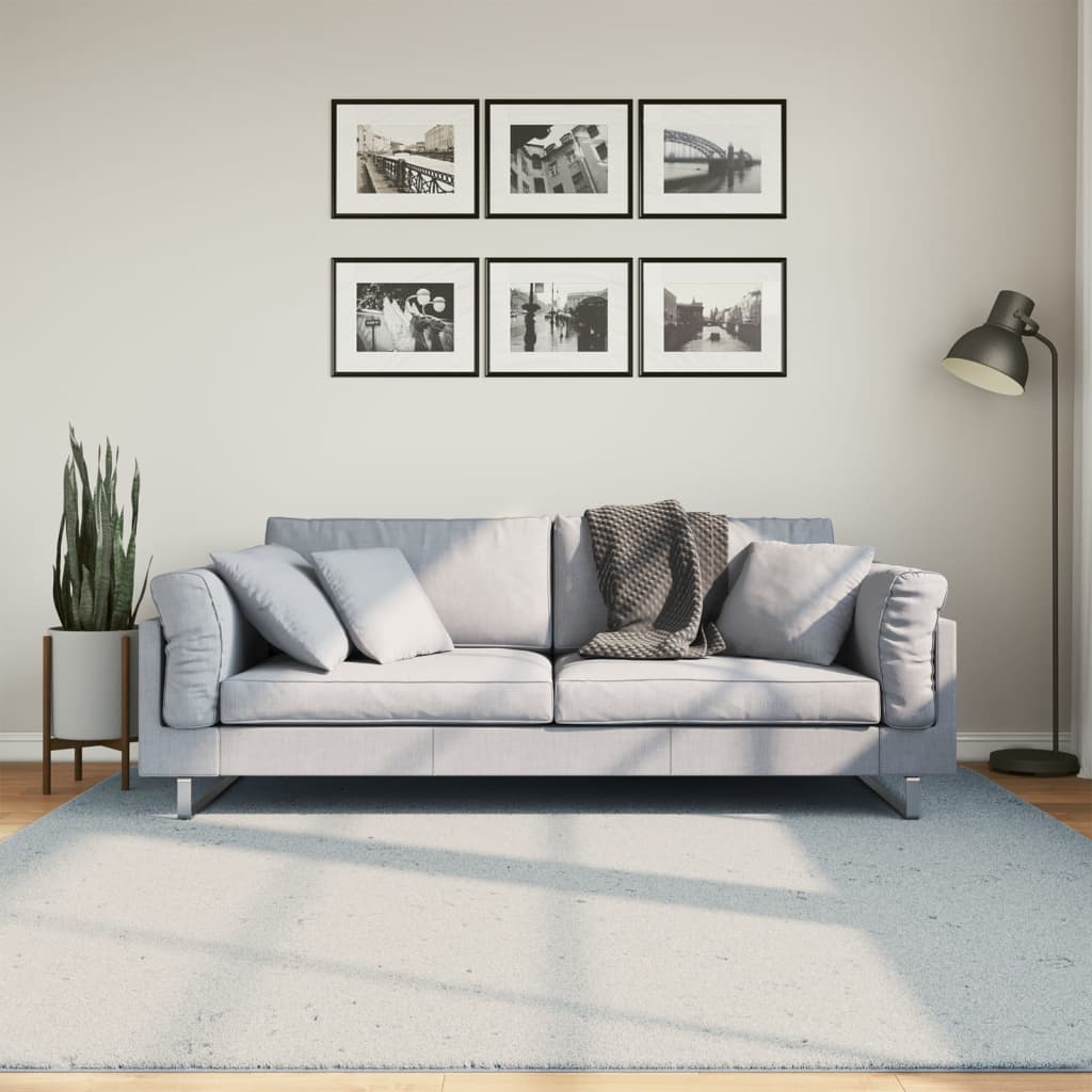 vidaXL Rug HUARTE Short Pile Soft and Washable Blue 200x200 cm