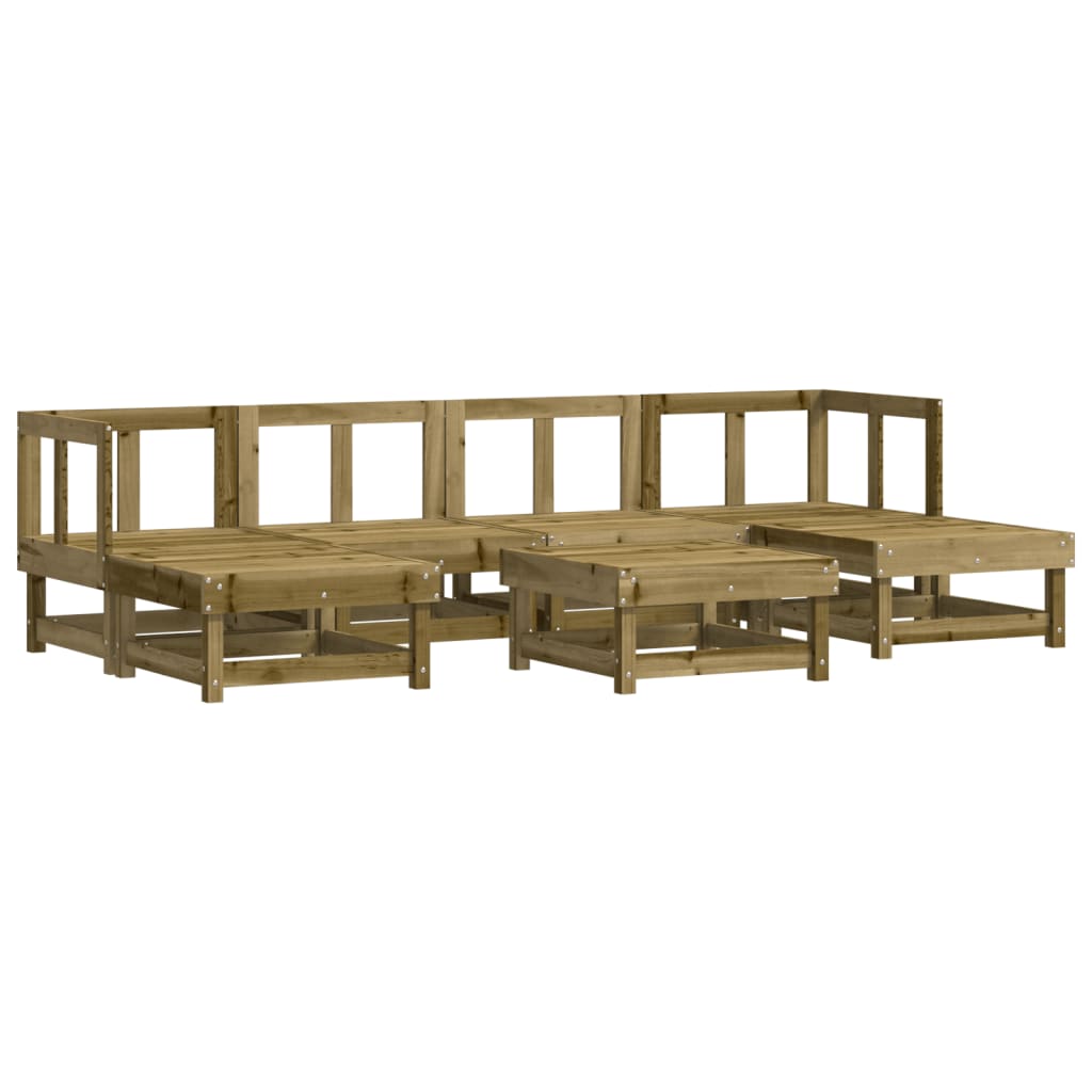 vidaXL 7 Piece Garden Lounge Set Impregnated Wood Pine