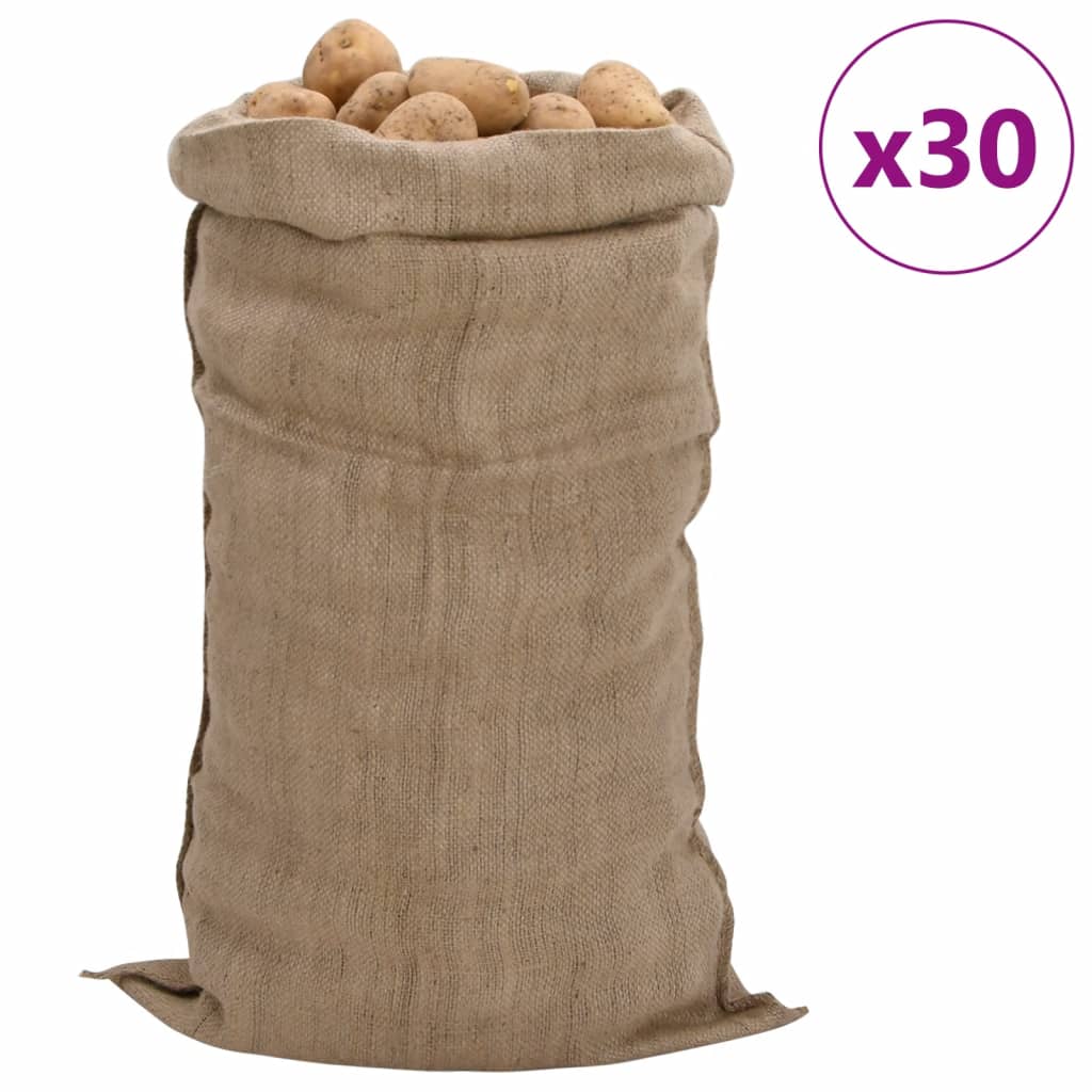 vidaXL Jute Sacks 30 pcs 65x135 cm 100% Jute 340 gsm