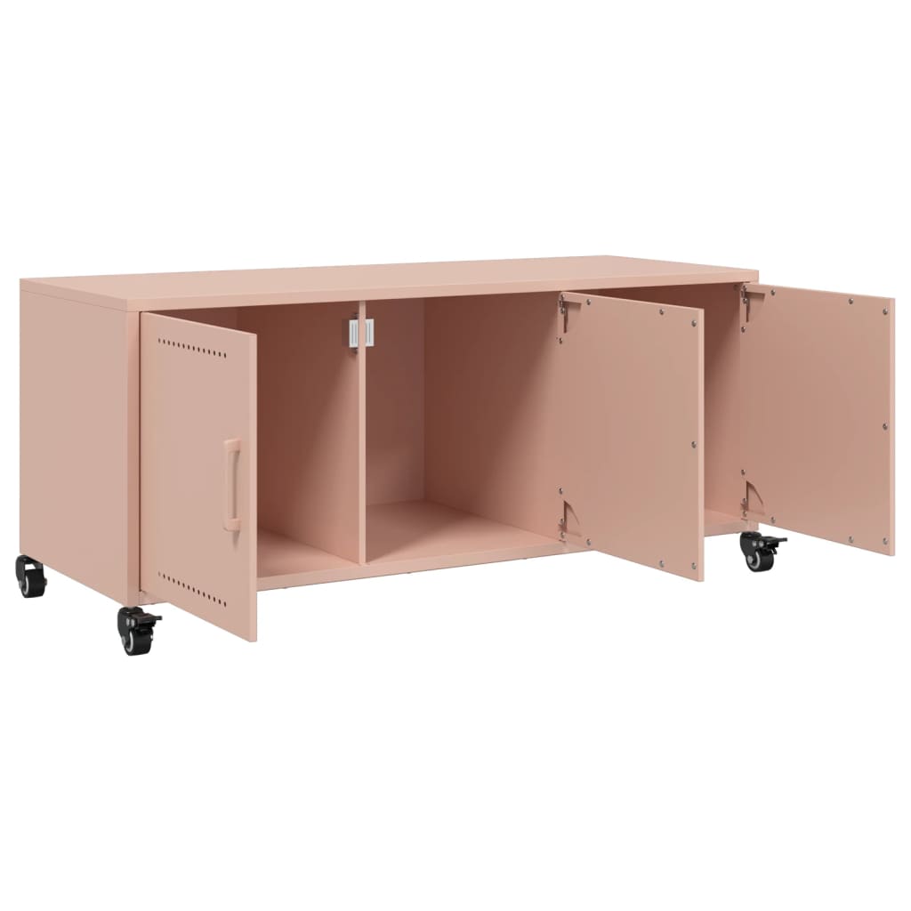 vidaXL TV Cabinet Pink 100.5x39x43.5 cm Steel