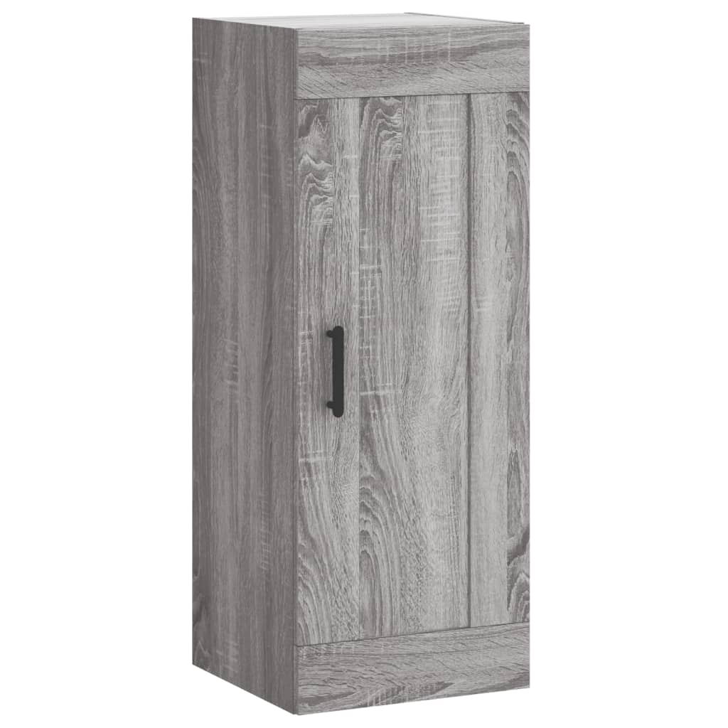 vidaXL Wall Mounted Cabinet Grey Sonoma 34.5x34x90 cm Engineered Wood