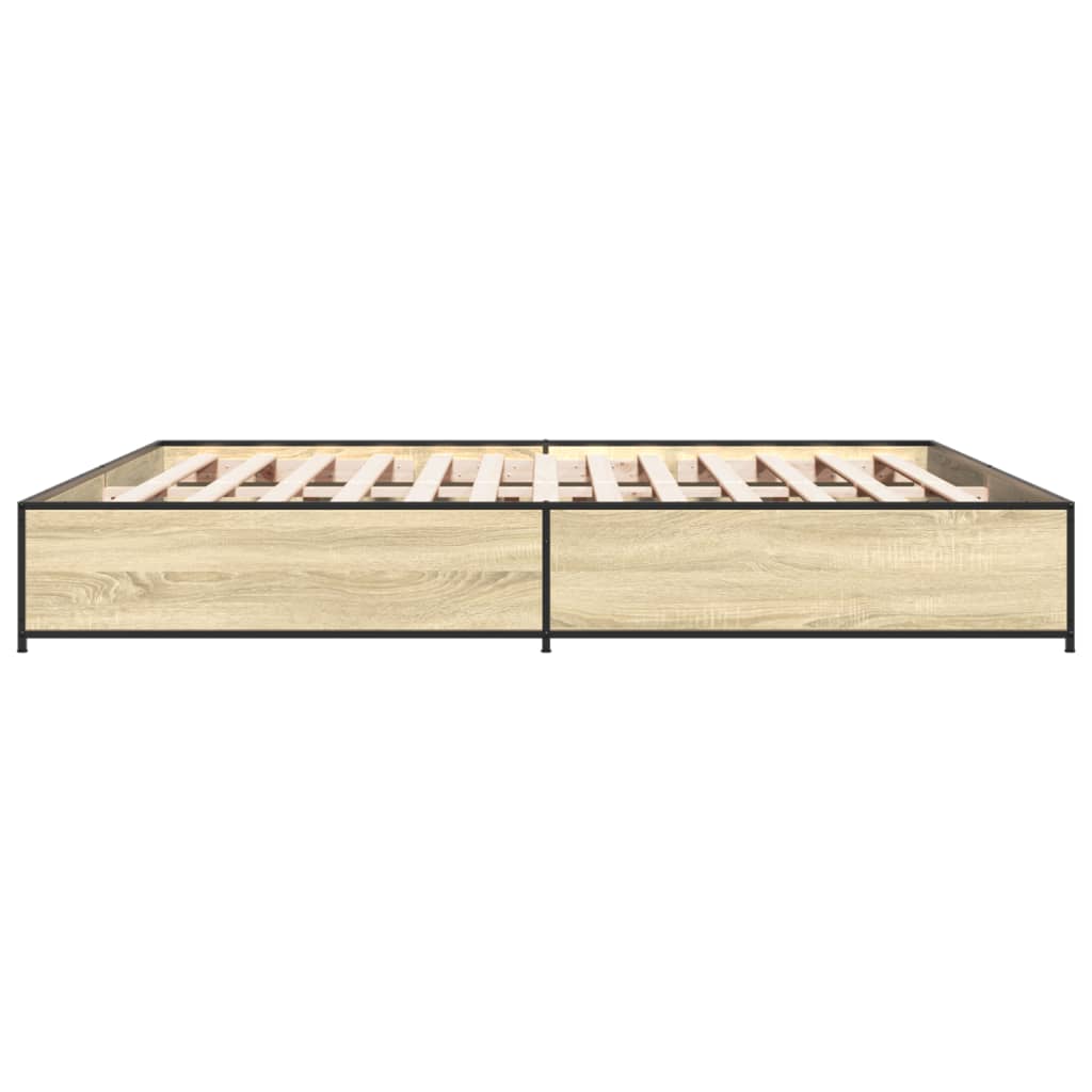 vidaXL Bed Frame without Mattress Sonoma Oak 180x200 cm Super King