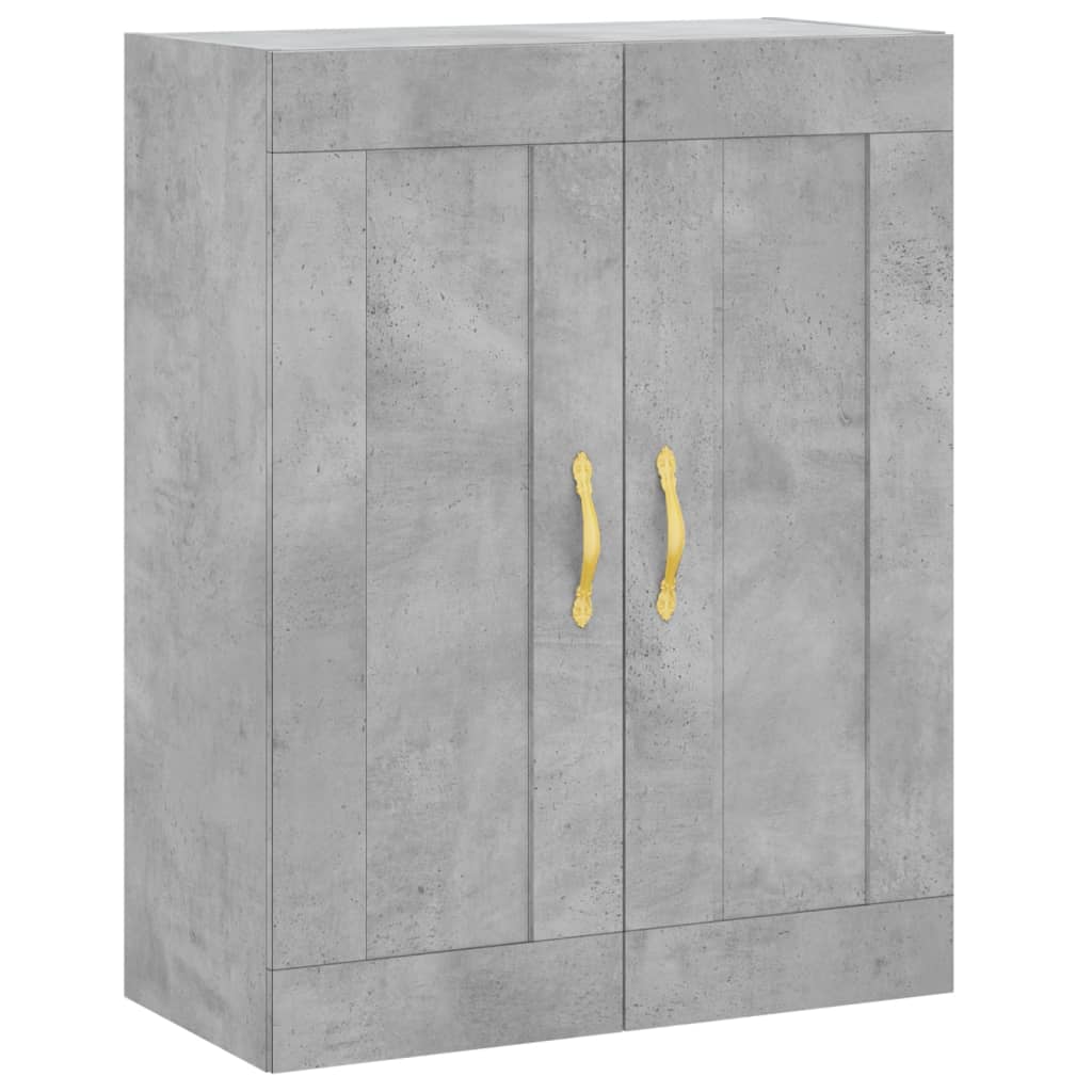 vidaXL Wall Mounted Cabinets 2 pcs Concrete Grey Engineered Wood