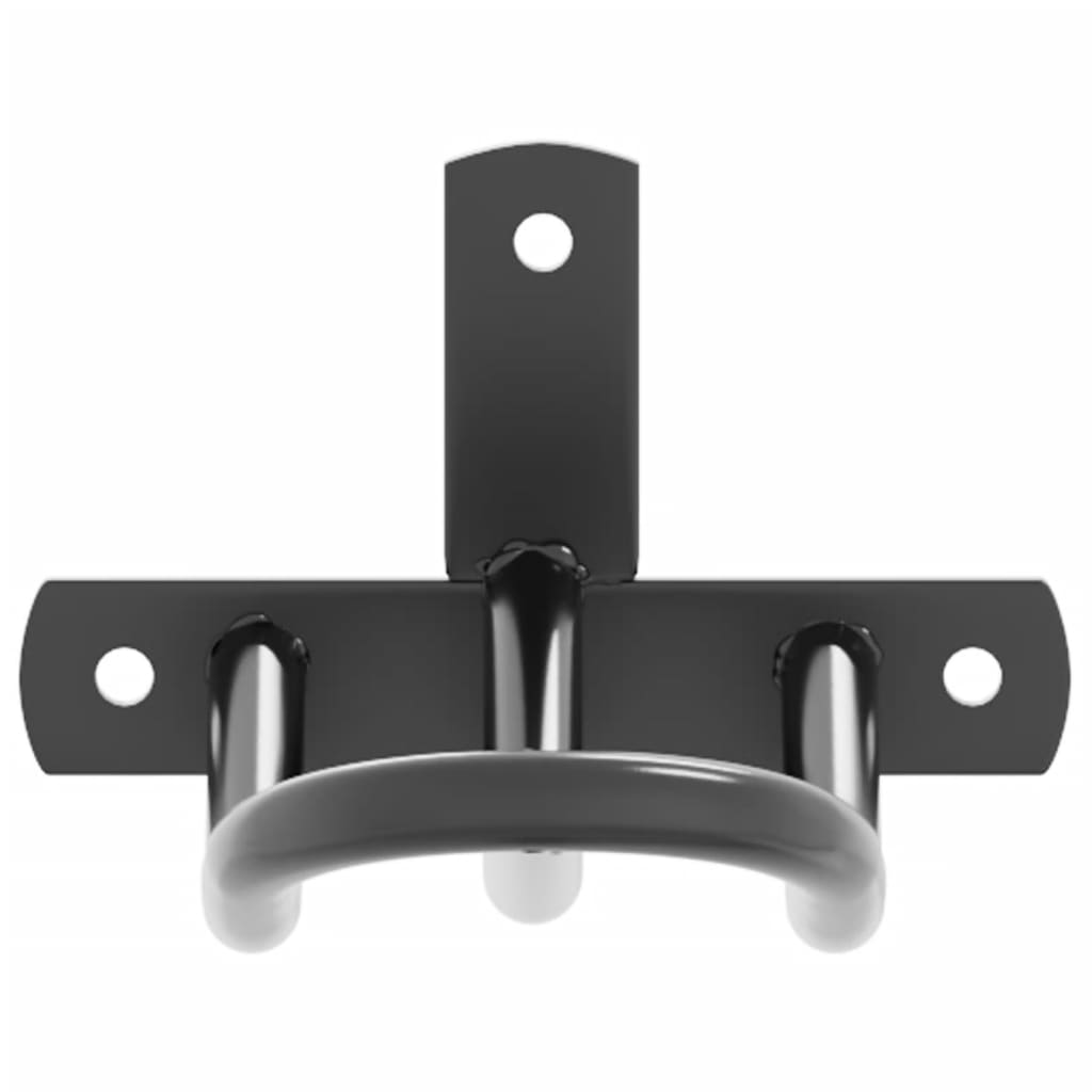 vidaXL Bridle Rack Wall Mounted Black Iron