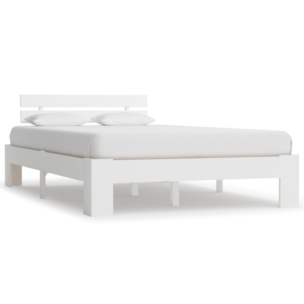 vidaXL Bed Frame without Mattress White 140x200 cm Solid Wood Pine