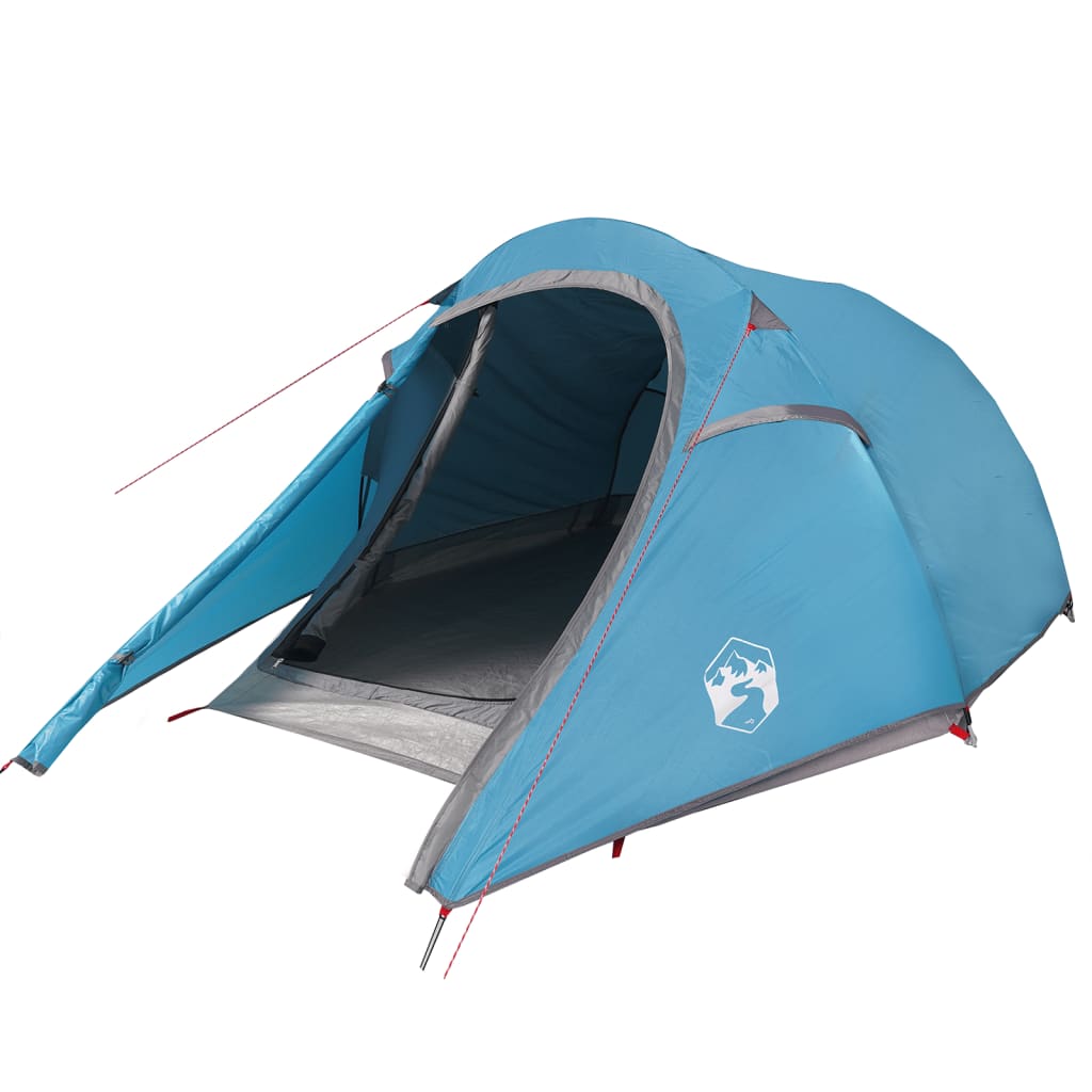 vidaXL Camping Tent Tunnel 2-Person Blue Waterproof