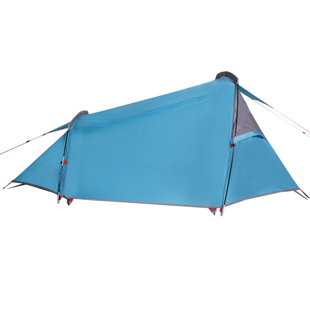 vidaXL Camping Tent Tunnel 2-Person Blue Waterproof