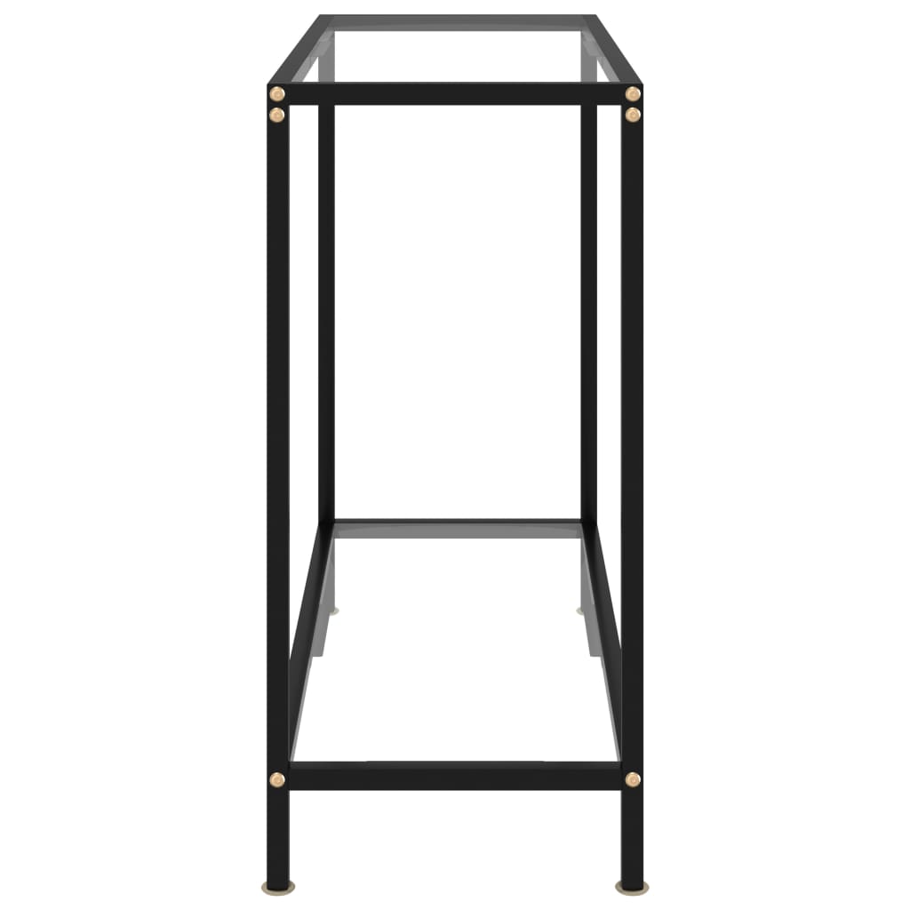 vidaXL Console Table Transparent 80x35x75 cm Tempered Glass