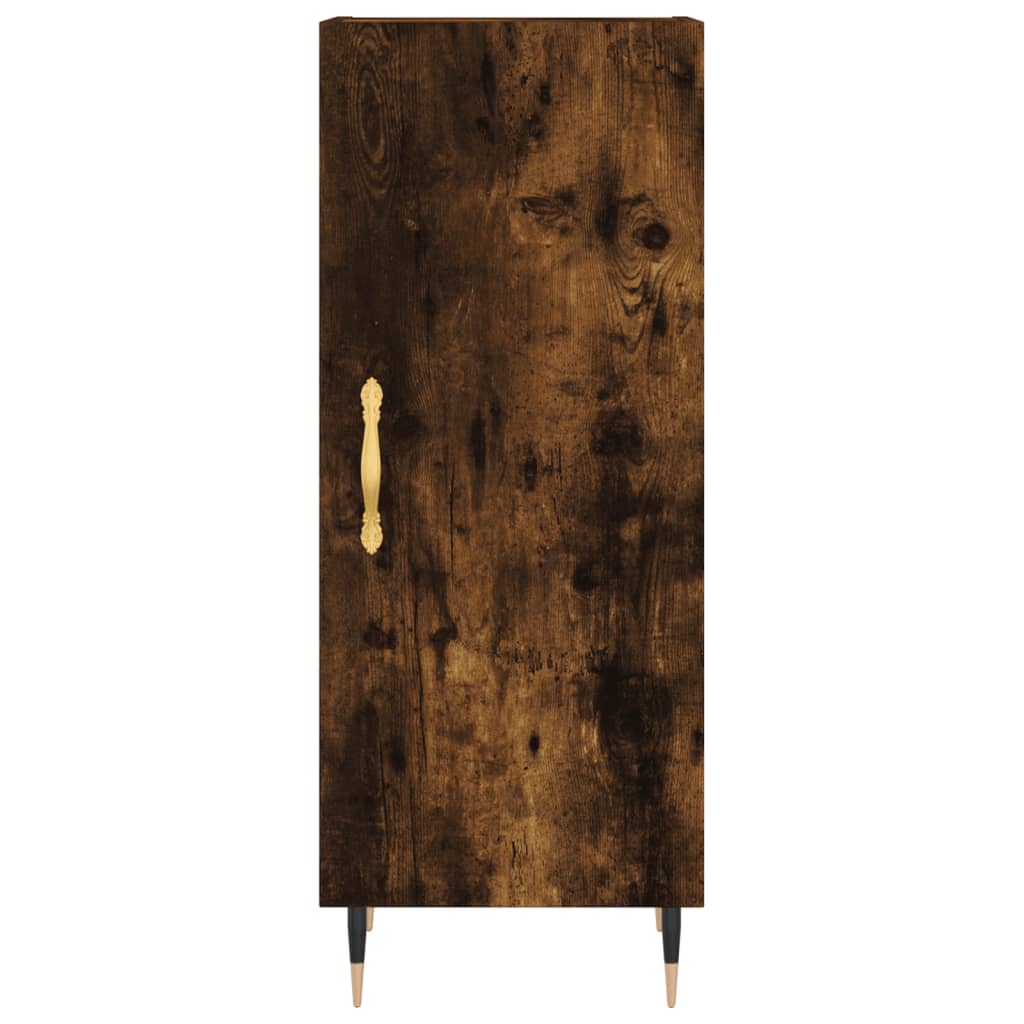 vidaXL Highboard Smoked Oak 34.5x34x180 cm Engineered Wood