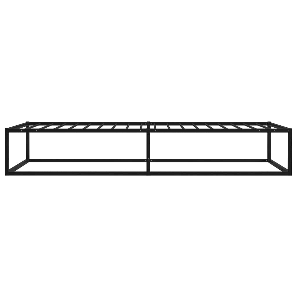 vidaXL Bed Frame without Mattress Black Metal 100x200 cm