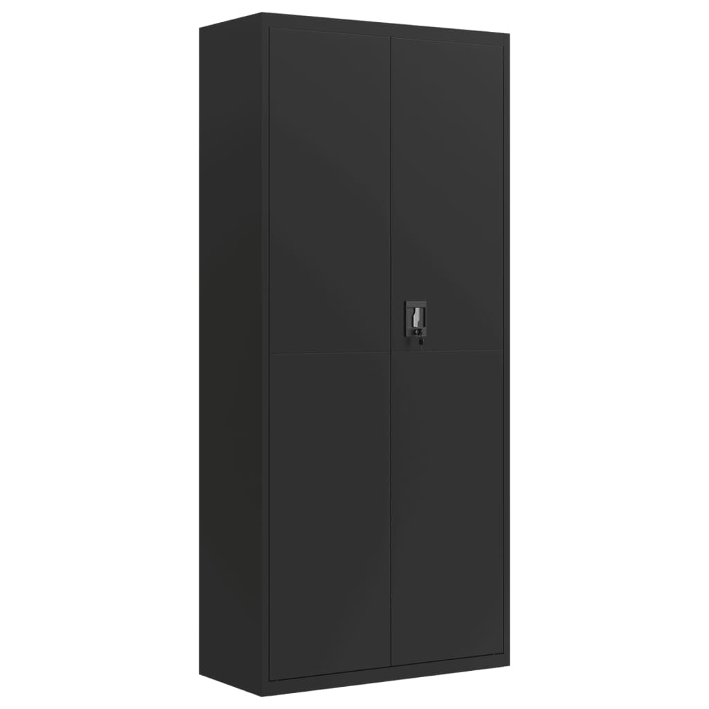 vidaXL File Cabinet Black 90x40x200 cm Steel