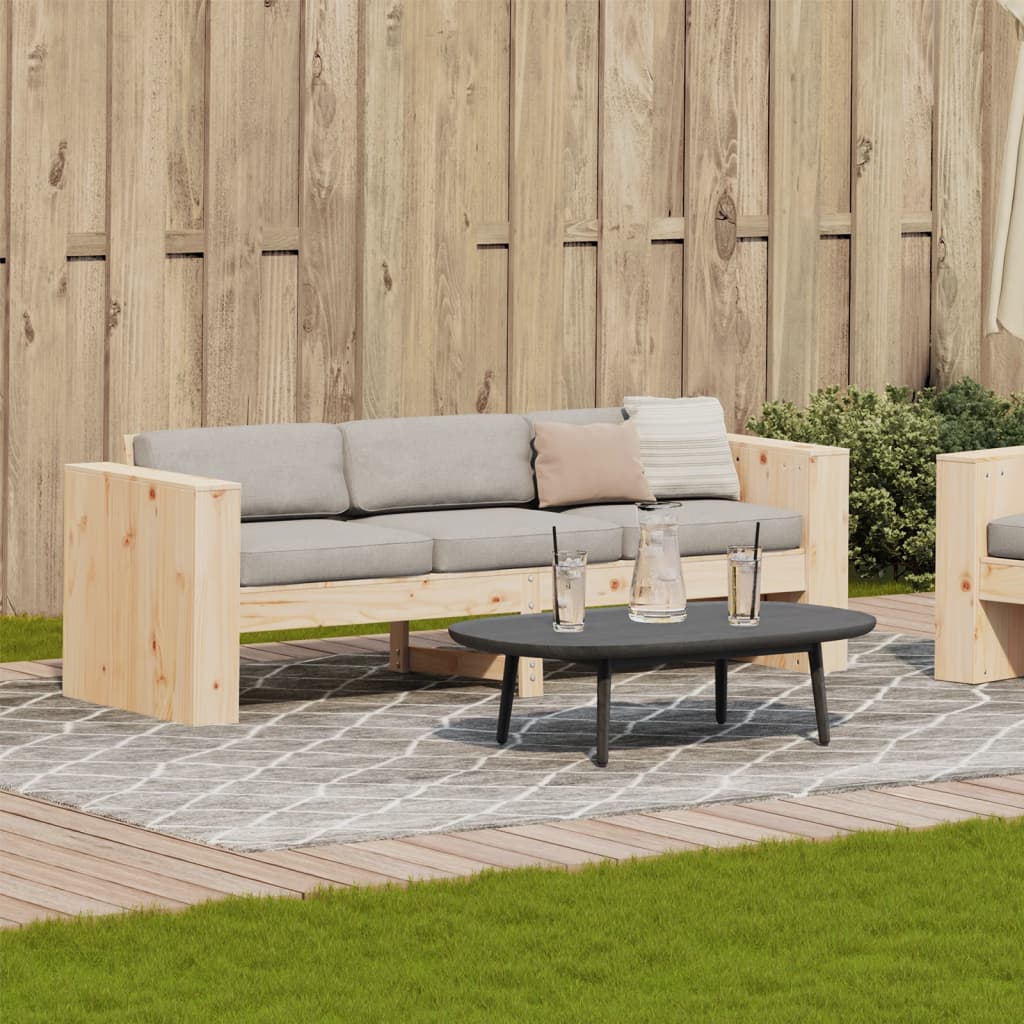 vidaXL Garden Sofa 3-Seater 189x60x62 cm Solid Wood Pine