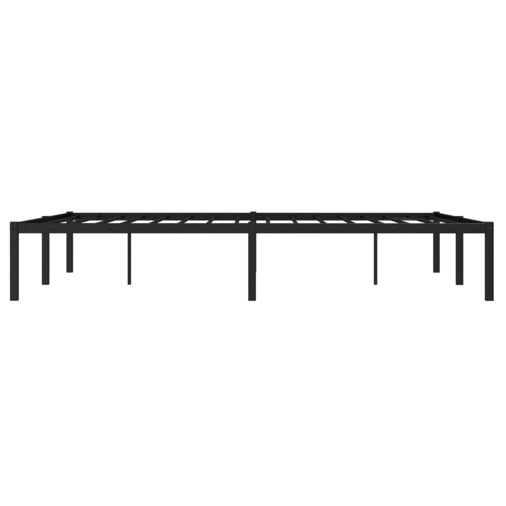 vidaXL Metal Bed Frame without Mattress Black 140x190 cm