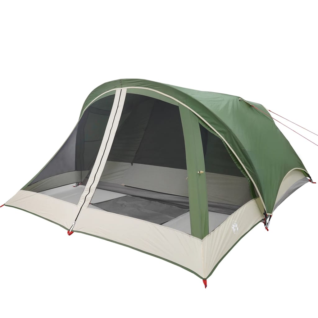 vidaXL Camping Tent Cabin 4-Person Green Waterproof