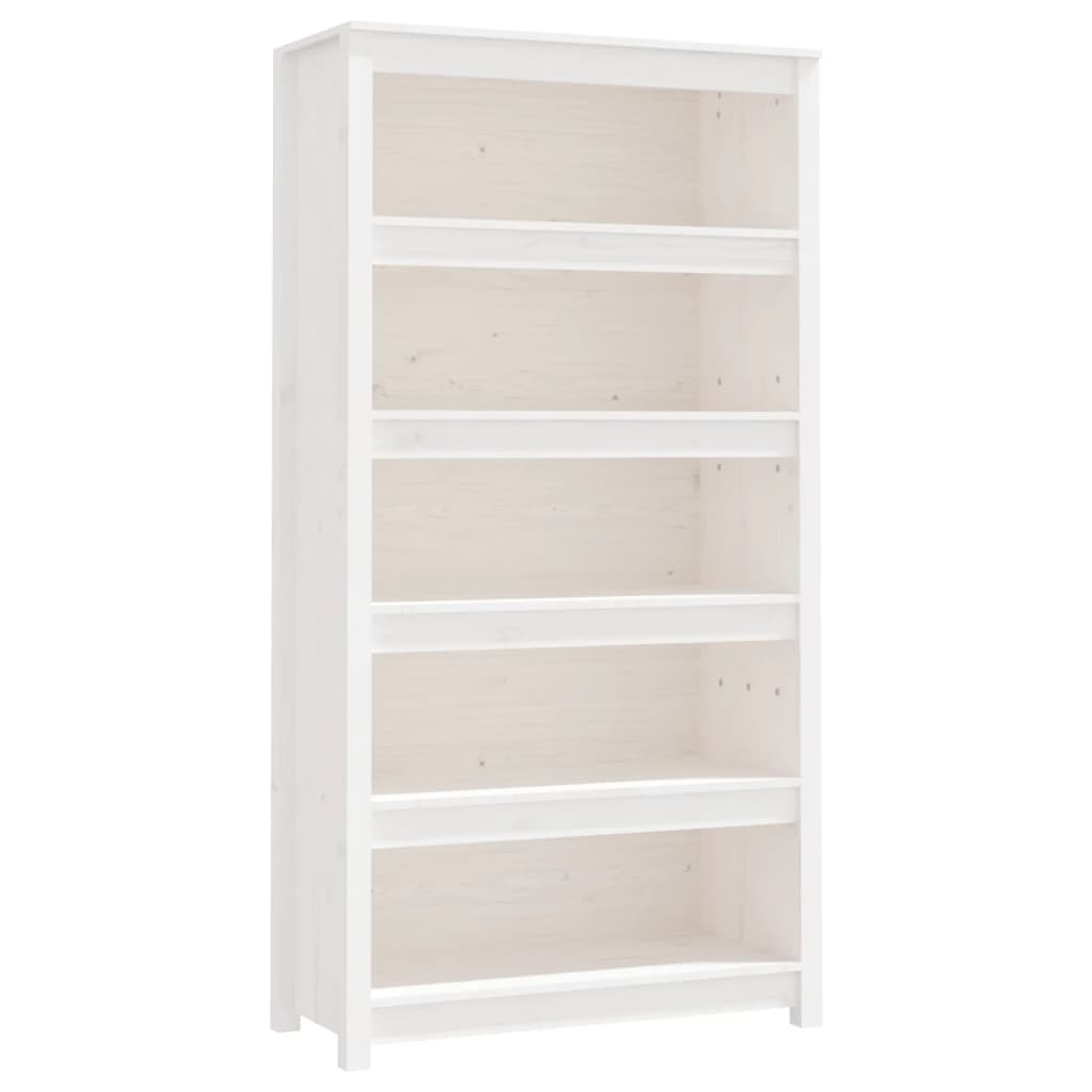 vidaXL Book Cabinet White 80x35x154 cm Solid Wood Pine