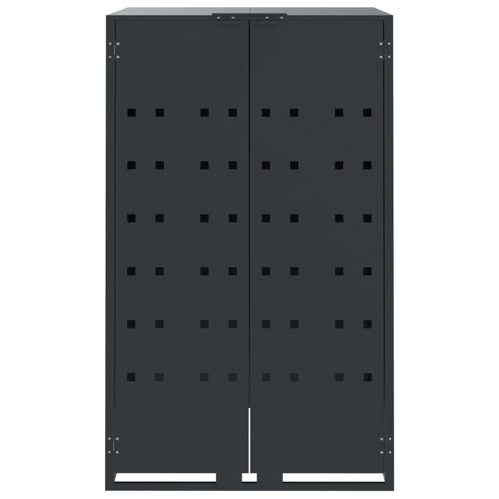 vidaXL Wheelie Bin Storage for Single Bin Anthracite 69x79x117 cm Steel