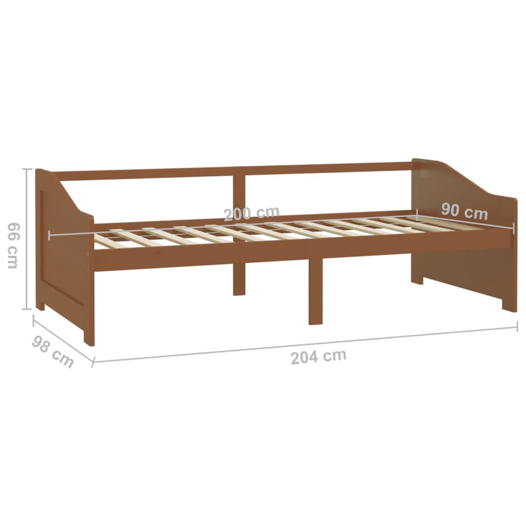 vidaXL 3-Seater Day Bed without Mattress Honey Brown 90x200 cm