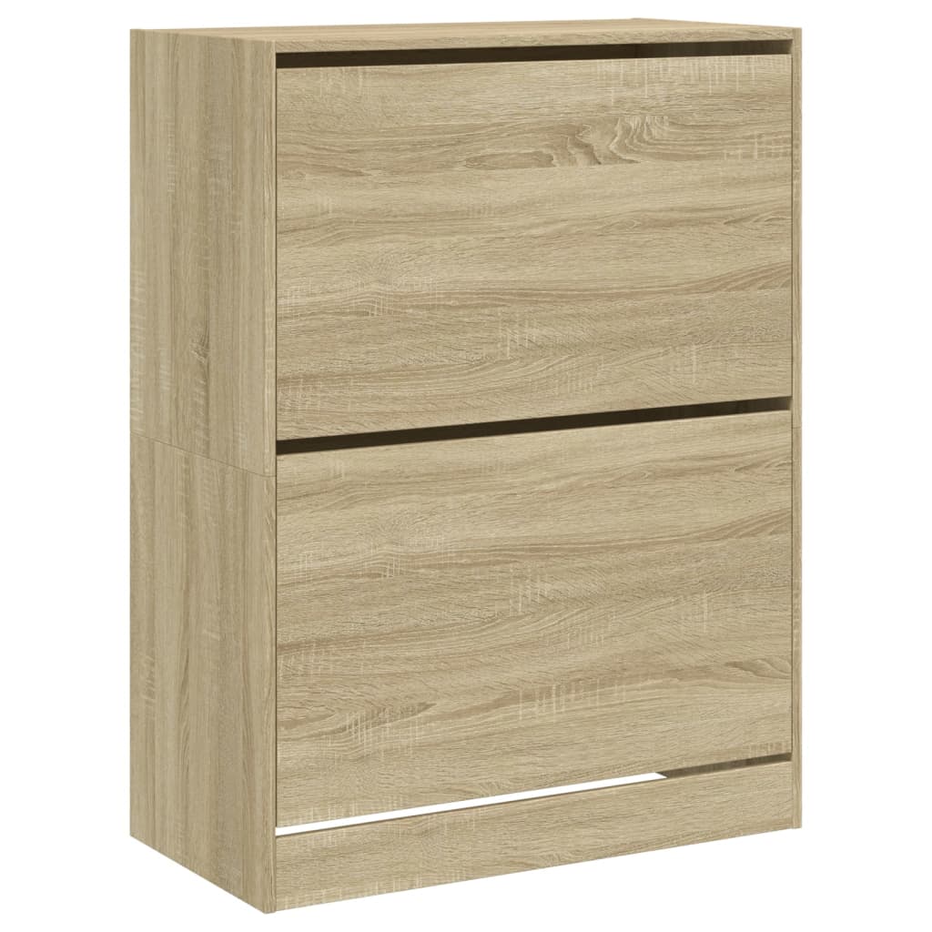 vidaXL Shoe Cabinet with 2 Flip-Drawers Sonoma Oak 80x42x108 cm