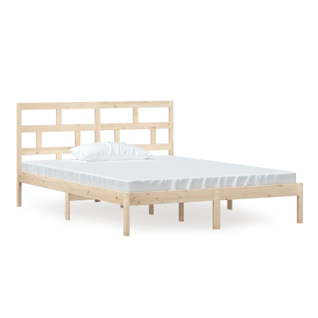 vidaXL Bed Frame without Mattress King Size Solid Wood