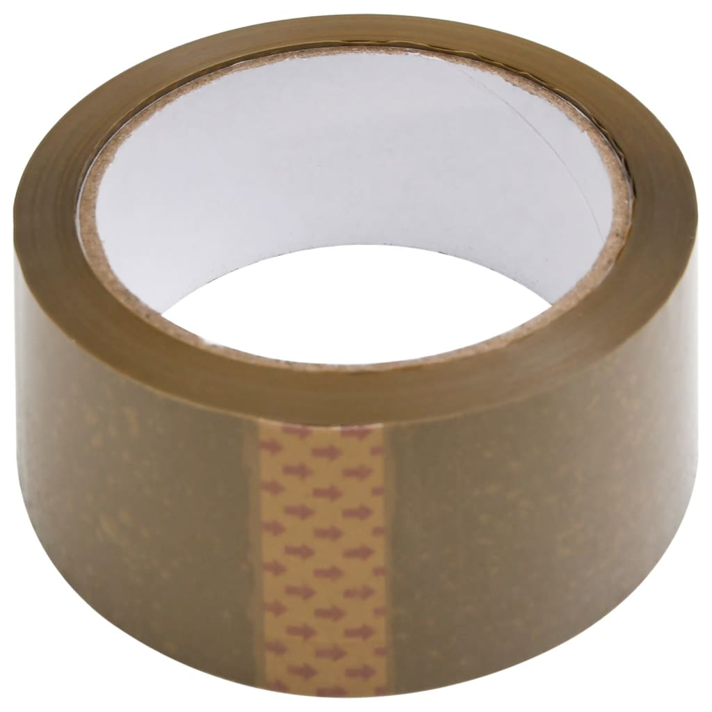 vidaXL Packaging Tape 12 pcs Brown 48 mm x 66 m