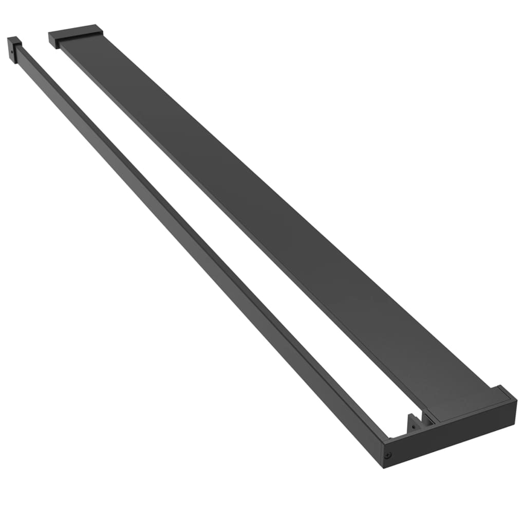 vidaXL Shower Shelf for Walk-in Shower Wall Black 100 cm Aluminium