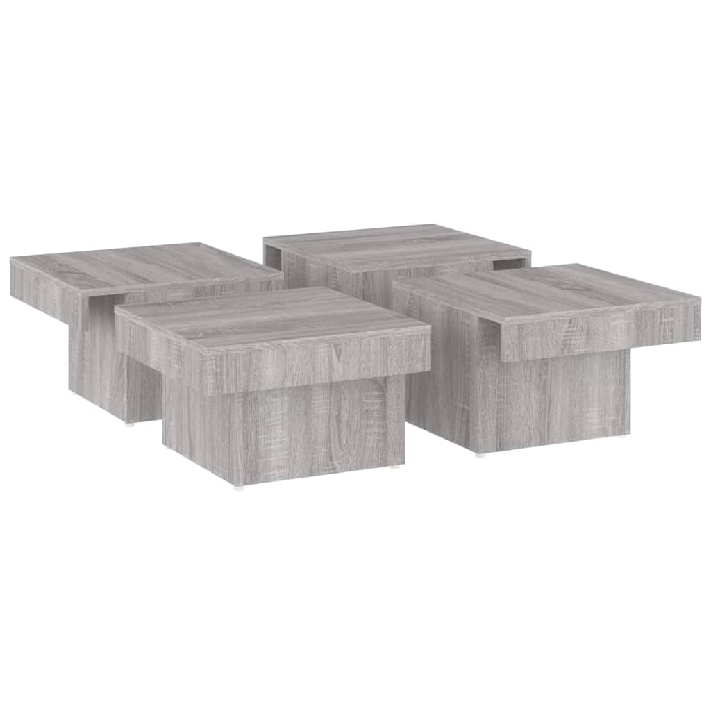 vidaXL Coffee Table Grey Sonoma 90x90x28 cm Engineered Wood