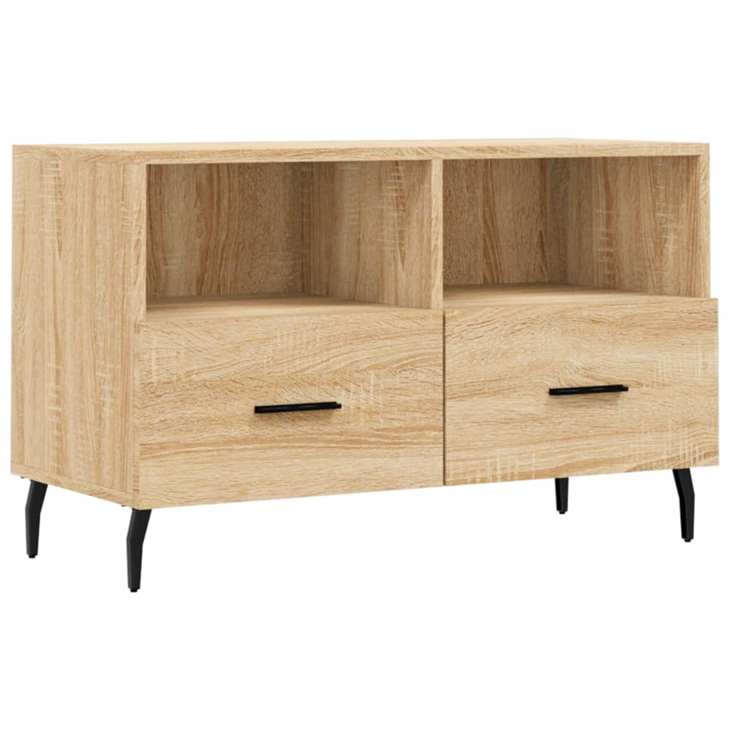 vidaXL TV Cabinet Sonoma Oak 80x36x50 cm Engineered Wood