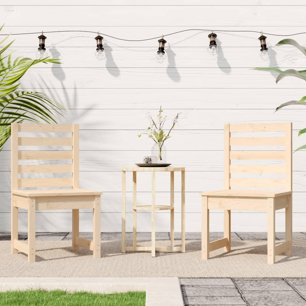 vidaXL Garden Chairs 2 pcs 50x48x91.5 cm Solid Wood Pine