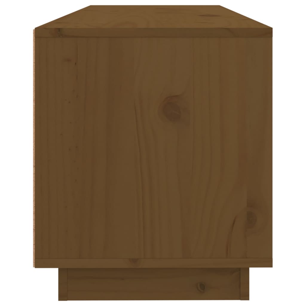 vidaXL TV Cabinet Honey Brown 100x34x40 cm Solid Wood Pine