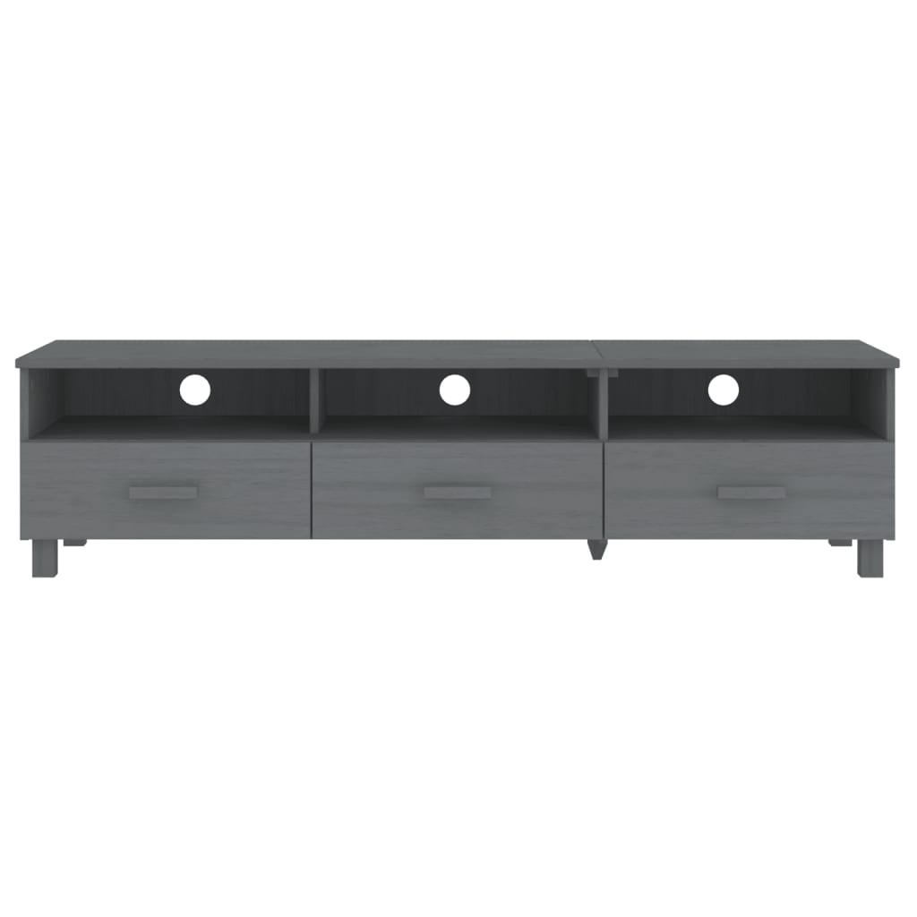 vidaXL TV Cabinet HAMAR Dark Grey 158x40x40 cm Solid Wood Pine