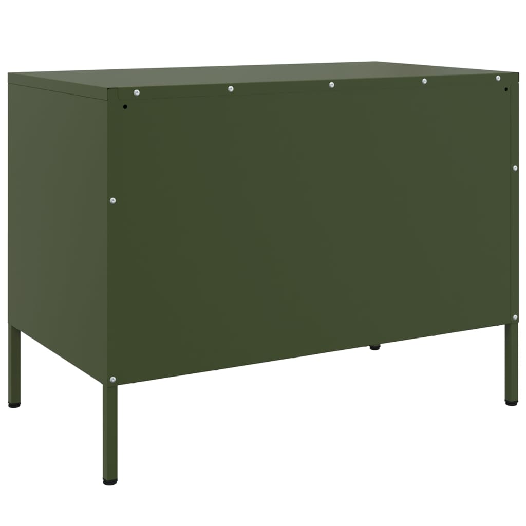 vidaXL TV Cabinet Olive Green 68x39x50.5 cm Steel