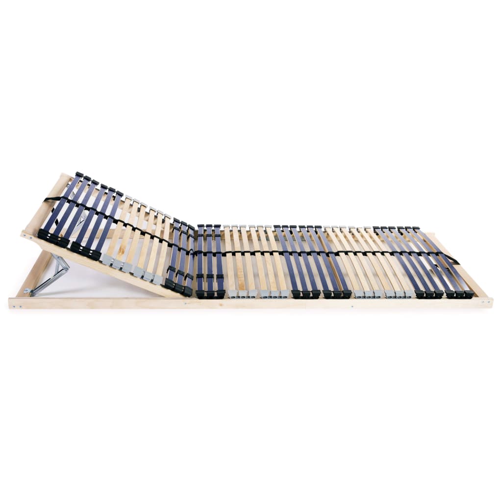 vidaXL Slatted Bed Base without Mattress with 42 Slats 7 Zones 90x200 cm