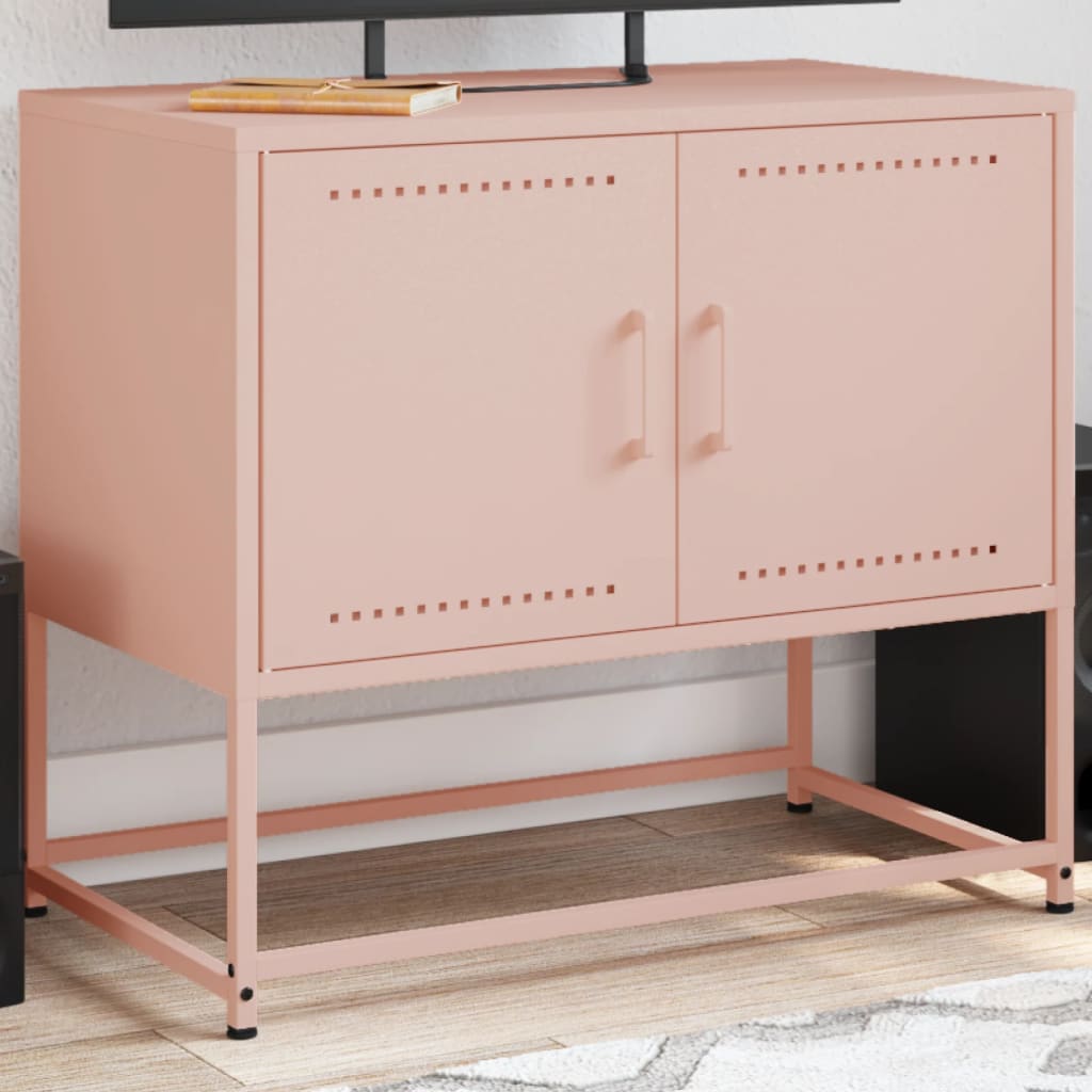 vidaXL TV Cabinet Pink 68.5x39x60.5 cm Steel