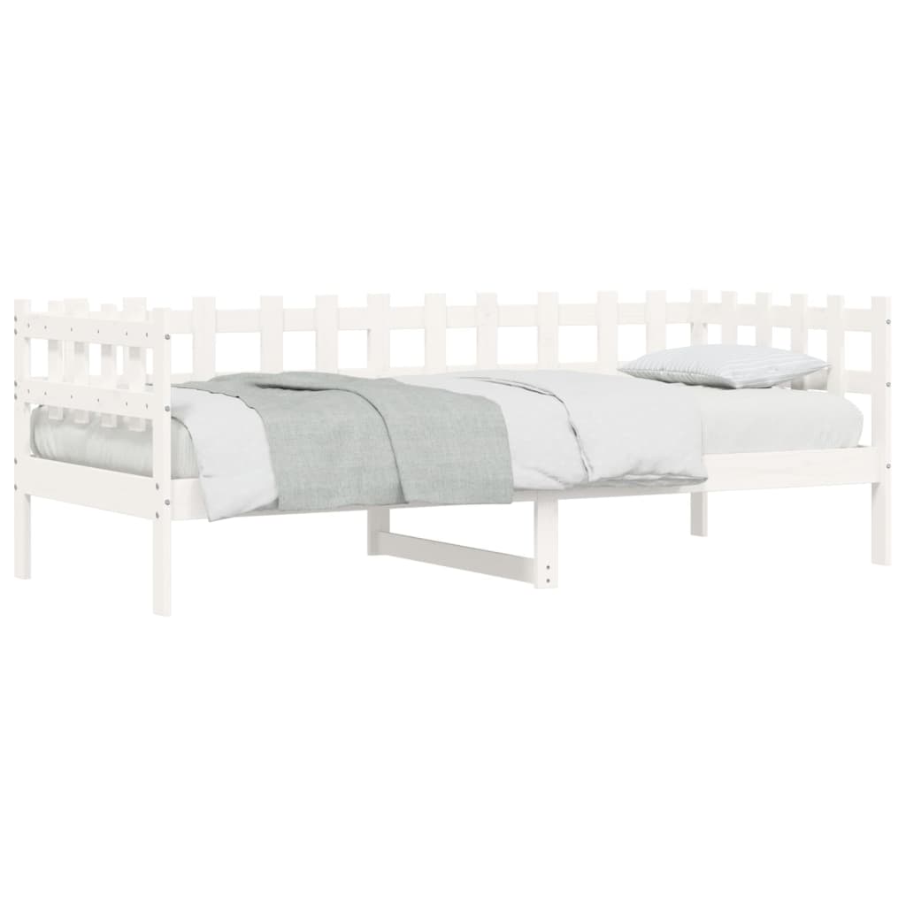 vidaXL Day Bed without Mattress White 90x190 cm Single Solid Wood Pine