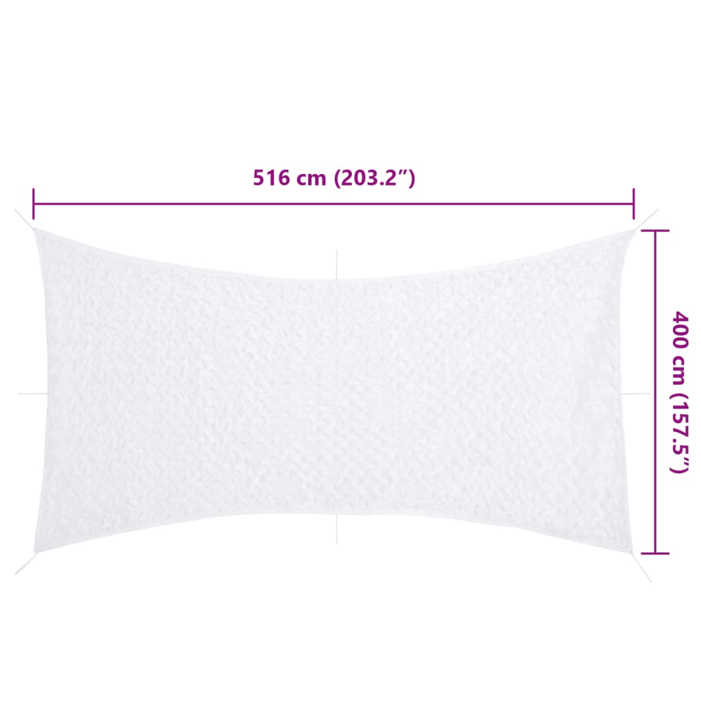 vidaXL Camouflage Net with Storage Bag 516x400 cm White