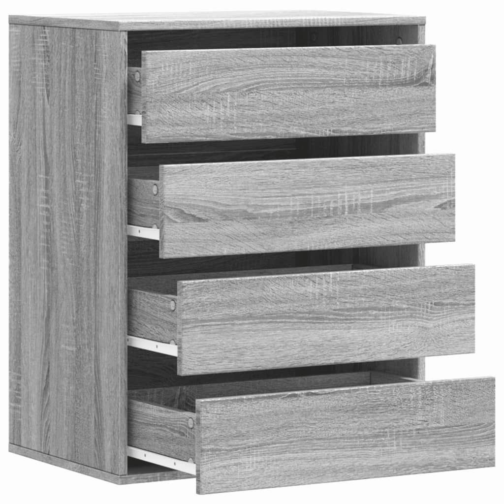 vidaXL Corner Chest of Drawers Grey Sonoma 60x41x76 cm Engineered Wood