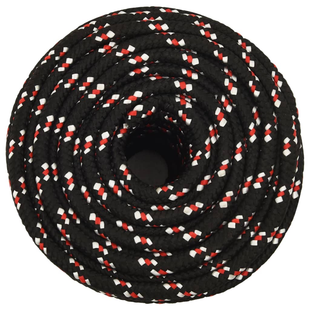 vidaXL Boat Rope Black 14 mm 100 m Polypropylene