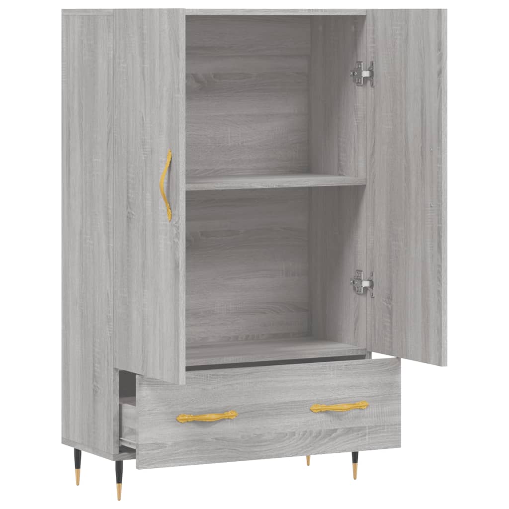 vidaXL Highboard Grey Sonoma 69.5x31x115 cm Engineered Wood