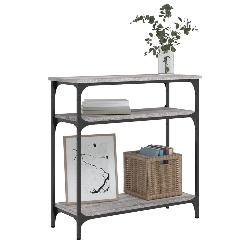 vidaXL Console Table Grey Sonoma 75x29x75 cm Engineered Wood