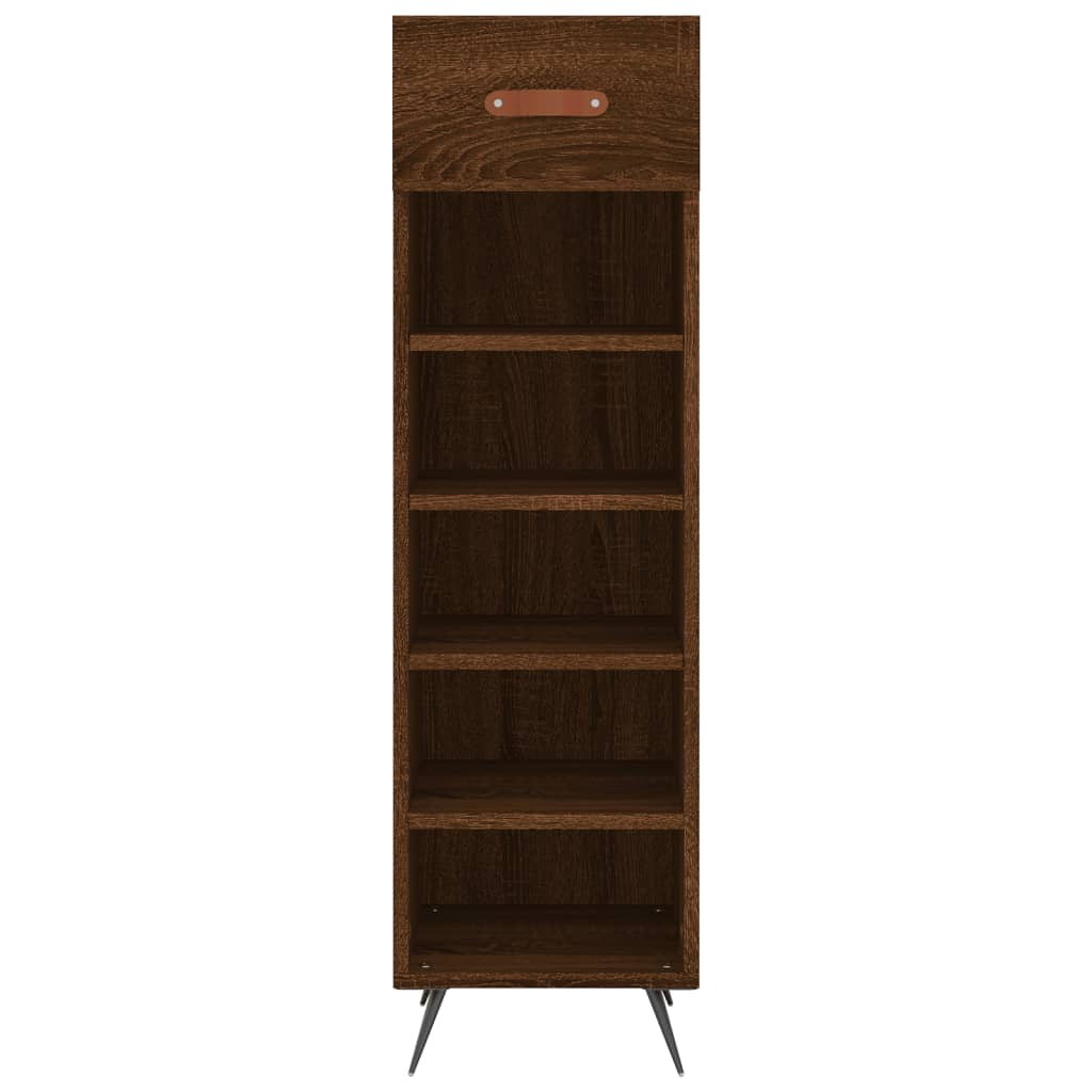 vidaXL Shoe Cabinet Brown Oak 30x35x105 cm Engineered Wood